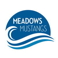 Meadows Mustangs logo with wave design