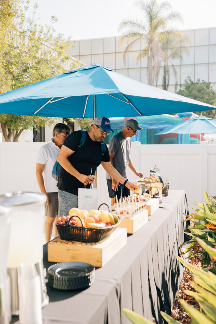 Participants enjoying food at the event