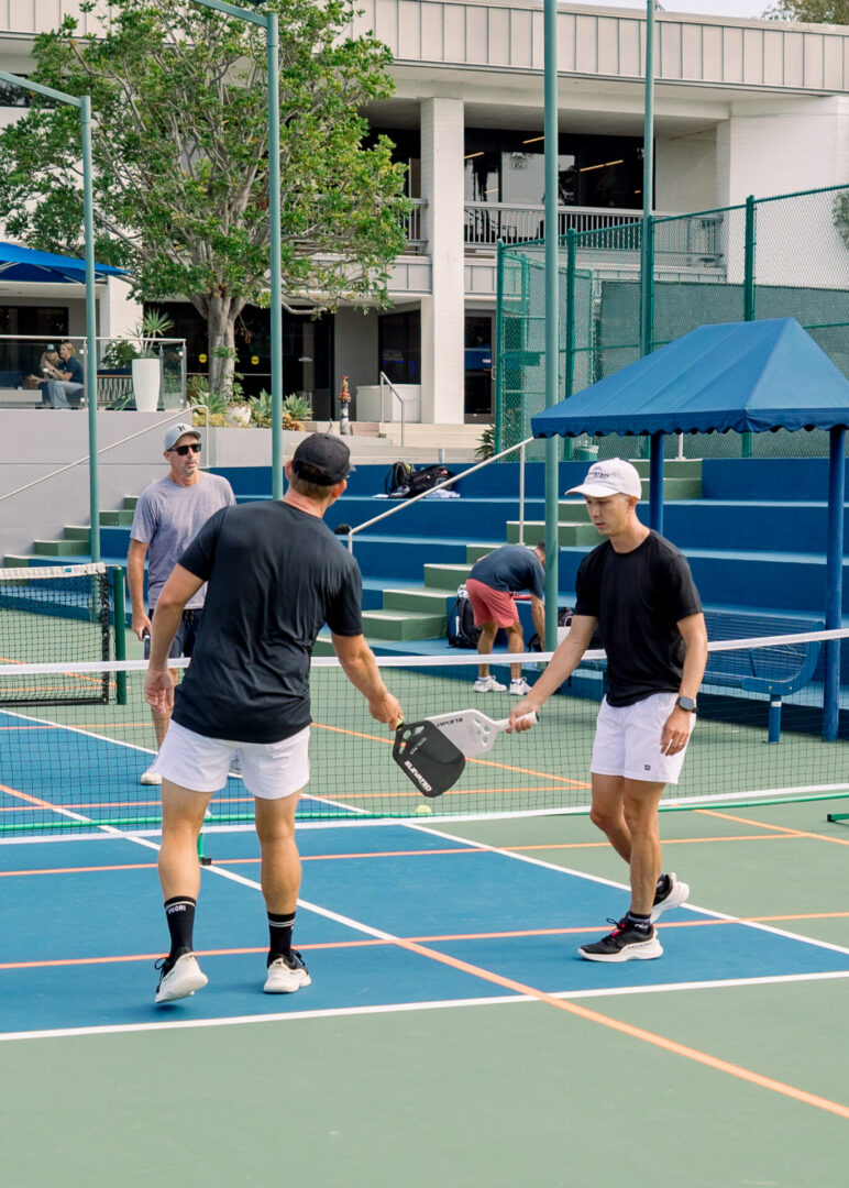 Players shaking hands after a match